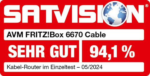 AVM FRITZ! Box 6670 Cable Router – DOCSIS 3.1 Modem, WiFi 7, 2.5G LAN, Zigbee-Integration