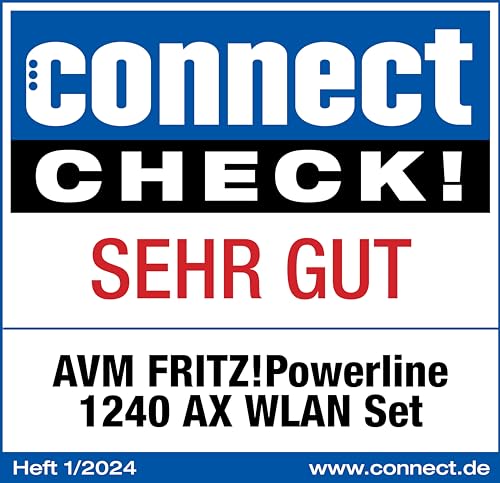 FRITZ!Powerline 1240 AX Set – Gigabit-Powerline mit Wi-Fi 6 Access Point