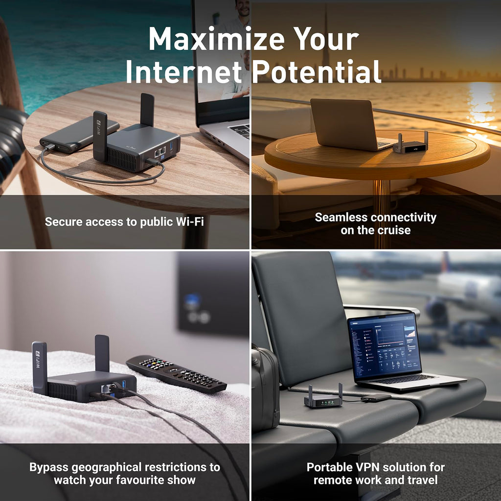 GL.iNet GL-BE3600 (Slate 7) – Mobiler Wi-Fi 7 Reise-Router mit VPN & 2.5G Port